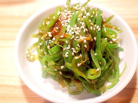 お肉なし青椒肉絲!ピーマンのオイスターソース炒め